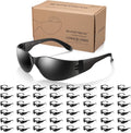 Tinted Safety Glasses Bulk 48 Pack - Dark Smoke Safety Sunglasses