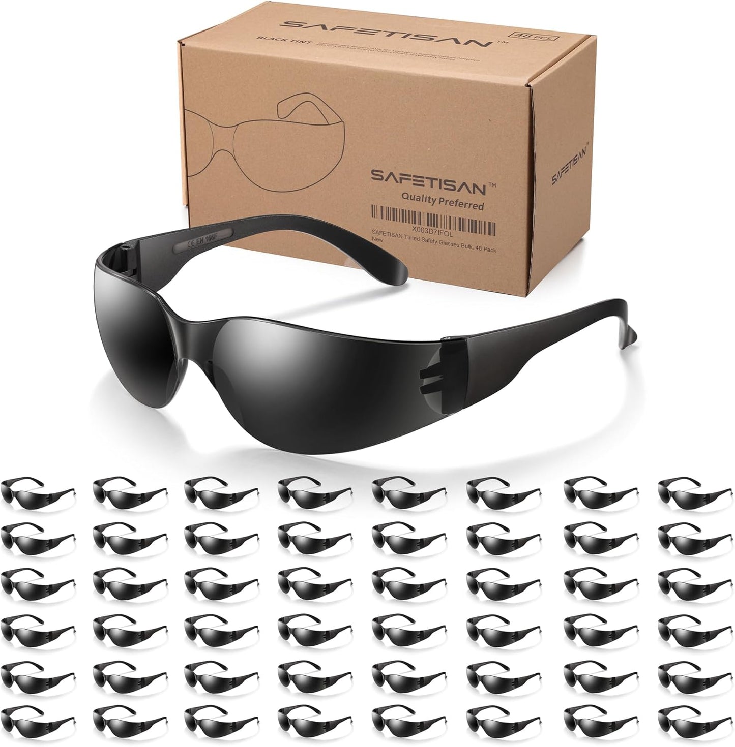 Tinted Safety Glasses Bulk Pack for UV Protection and Comfort