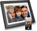 Digital Picture Frame 32G WiFi 10 in with Motion Sensor - Touch Wood