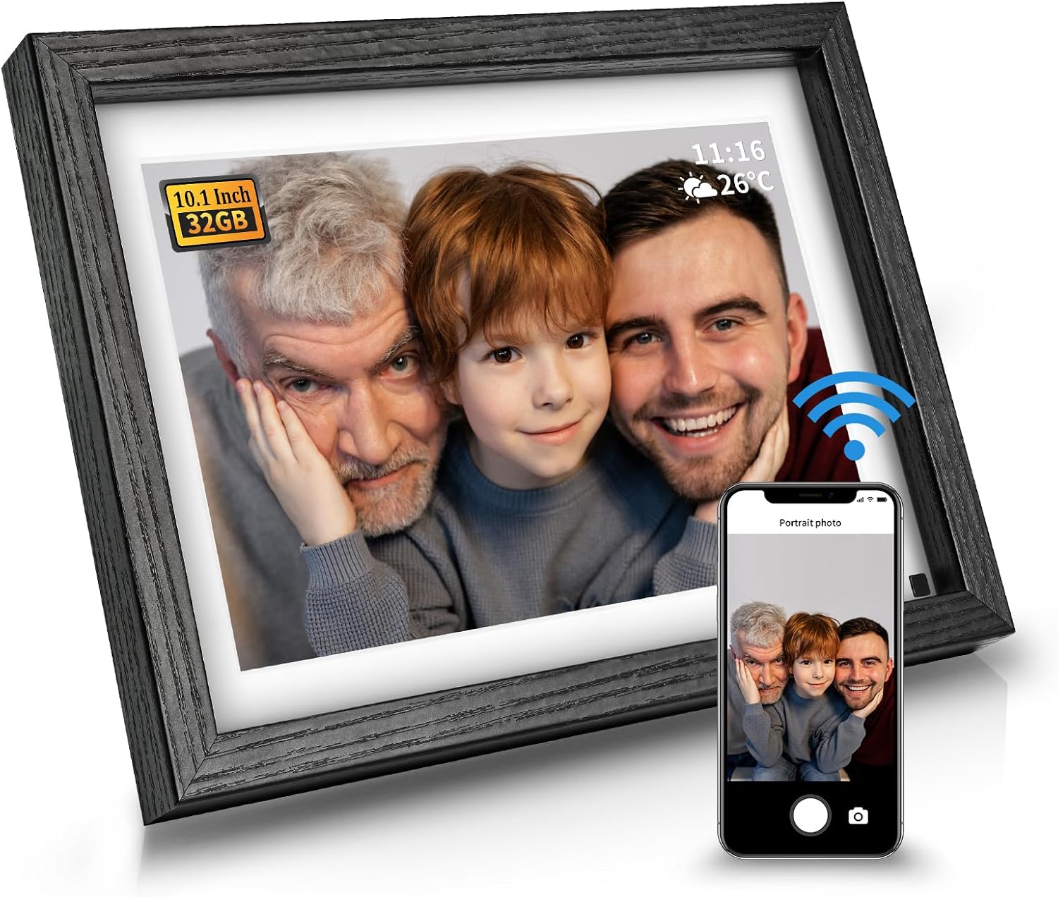 Digital Picture Frame with Motion Sensor - 10 inch Touch Screen