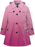 Girl's Rain Jacket Lightweight Waterproof Hooded Trench Coat
