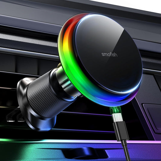 15W Magnetic Car Vent Charger for Fast iPhone Charging