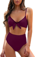 Blooming Jelly High Waisted Bikini Set - Flattering Tie Knot Two