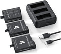 3 Packs Replacement Batteries for DJI Osmo Action Series - Long Life