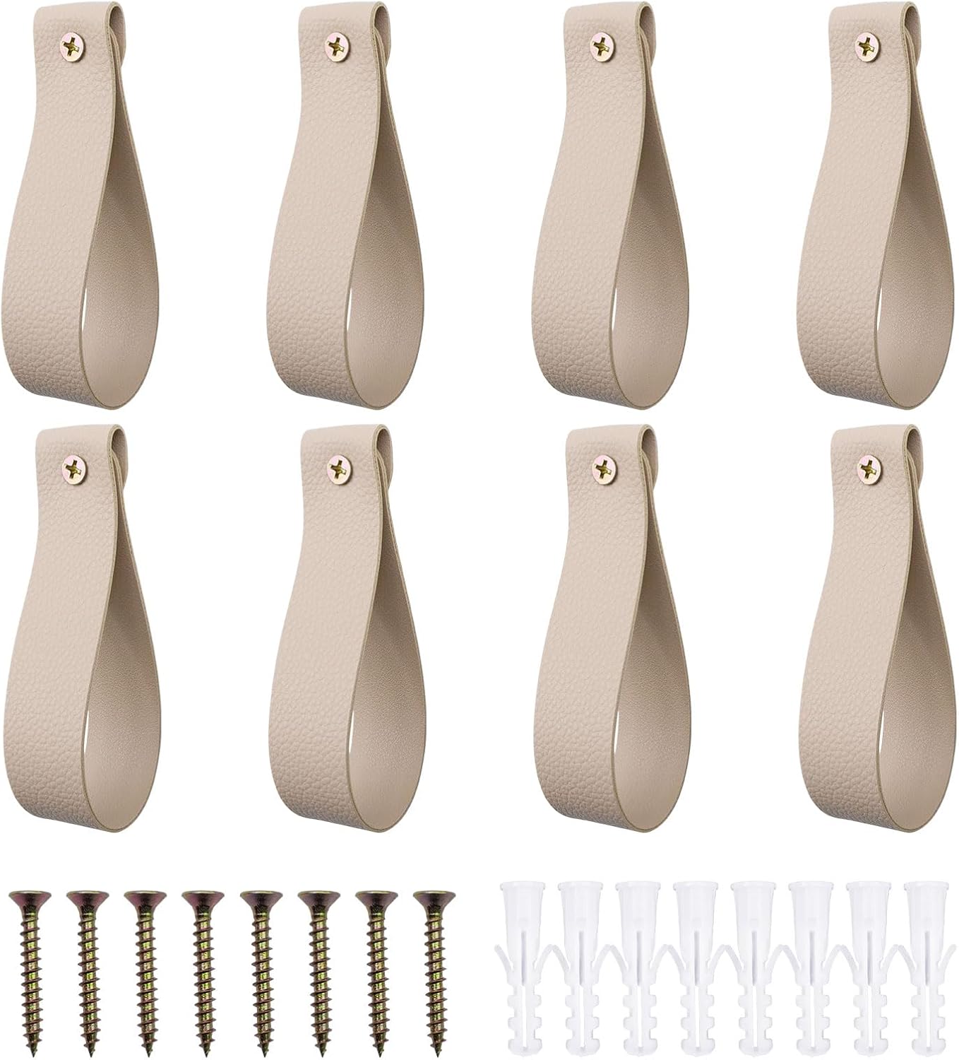 Set of 8 Leather Rod Brackets - Stylish & Sturdy!
