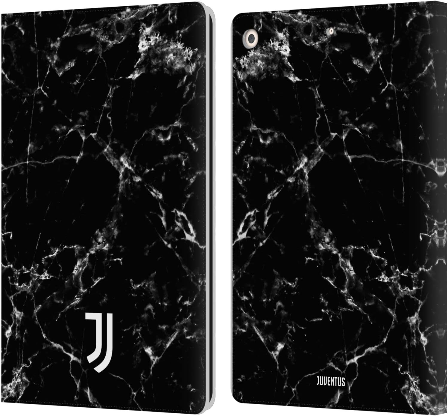 Juventus Football Club Black Marble Leather Wallet Case for iPad