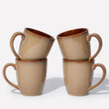 Coffee Mug 16 oz Ceramic Set of 4 - Reactive Glaze, Stackable