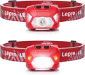 Lepro 320015 Super Bright Headlamp -1300Lux LED, Waterproof for Camping & Emergency - Red