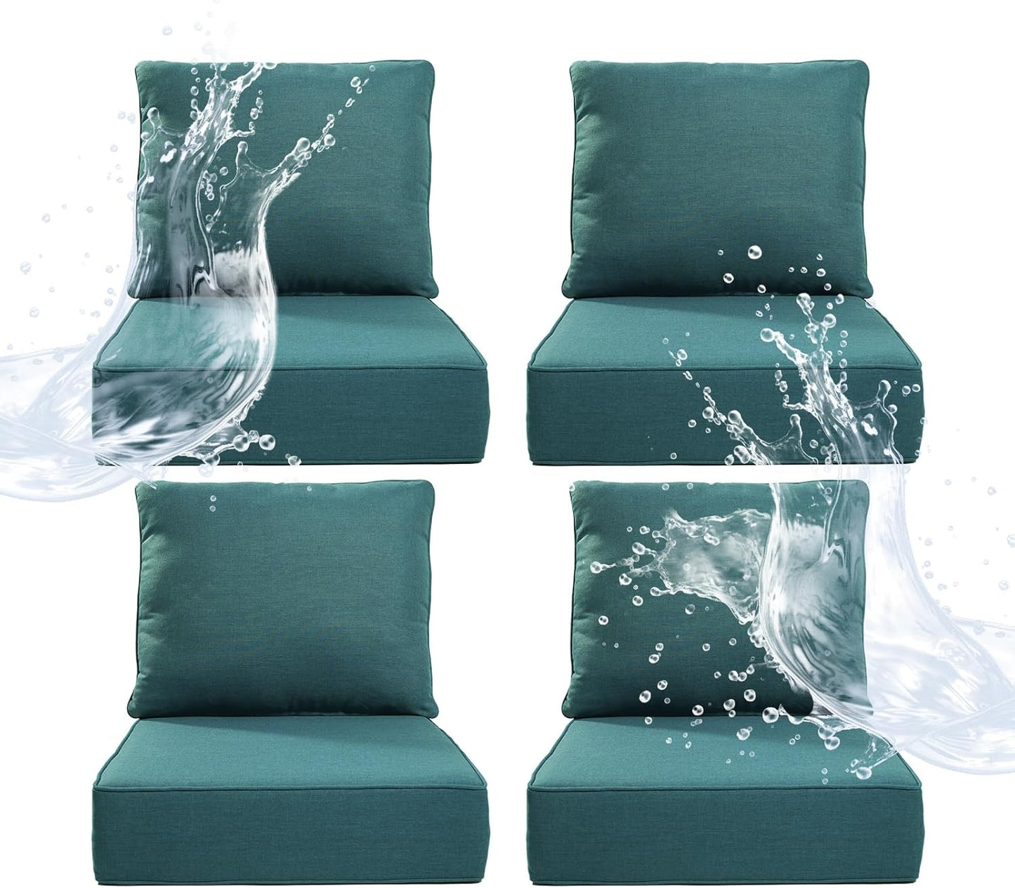 6 Inch Thicker Outdoor Chair Cushion Set for Ultimate Comfort