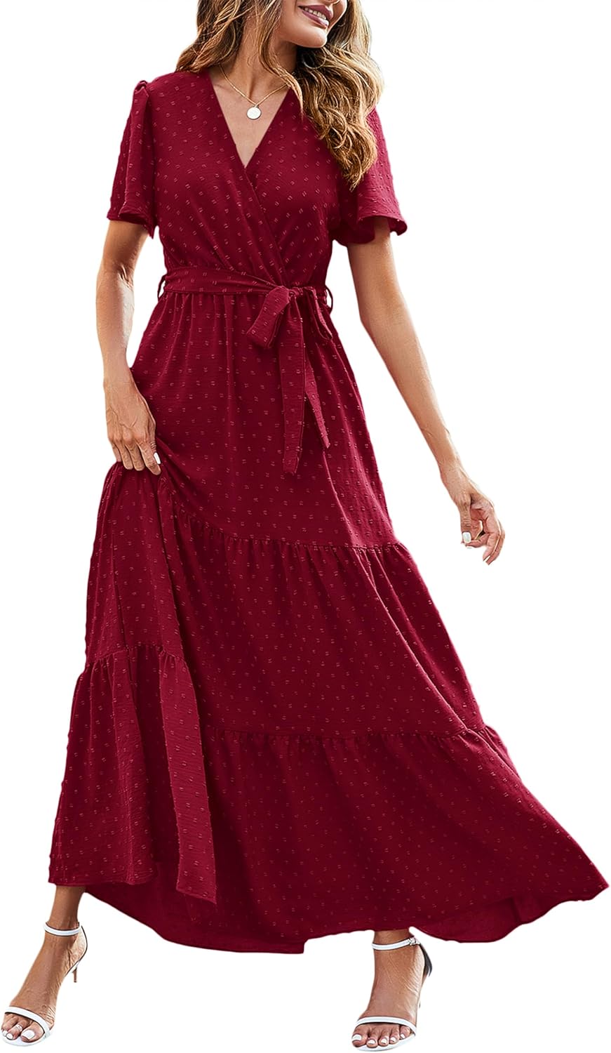 MASCOMODA Womens Summer Maxi Dress for Weddings and Casual Wear