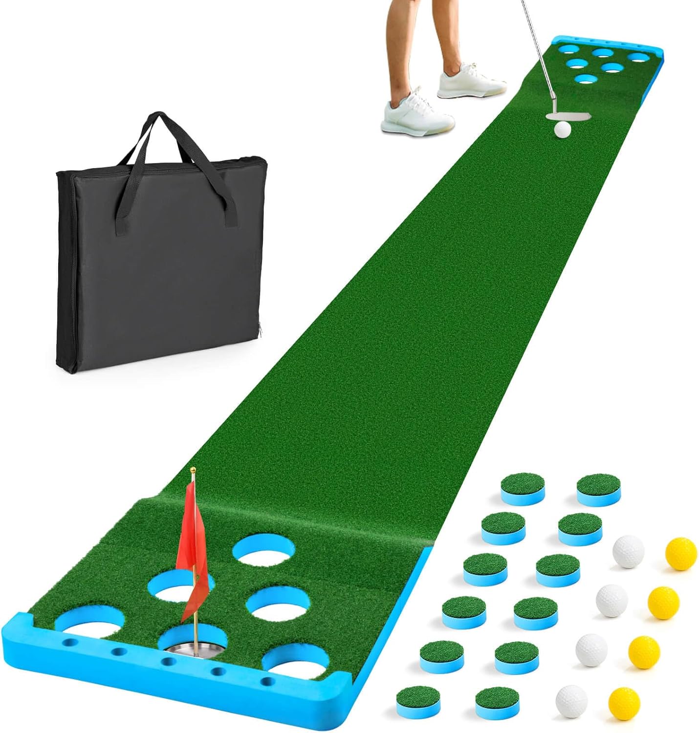 Golf Pong Putting Game Set for Indoor and Outdoor Fun