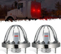Glass Watermelon Side Marker Turn Signal Lights - Clear Lens Red LED