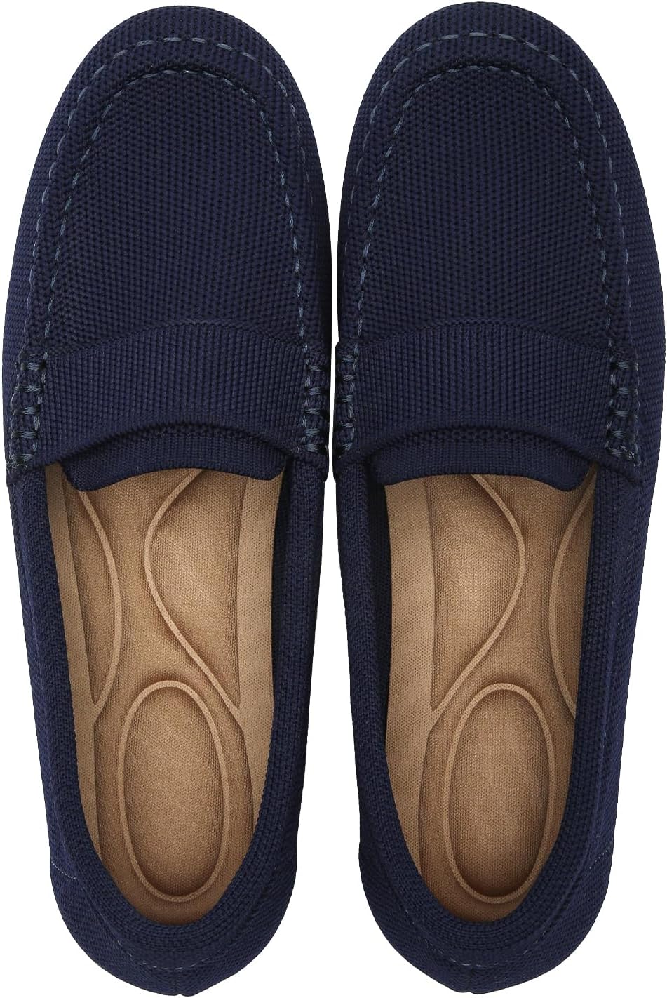 Women's Lightweight Knitted Loafers Casual Flat Shoes Comfort
