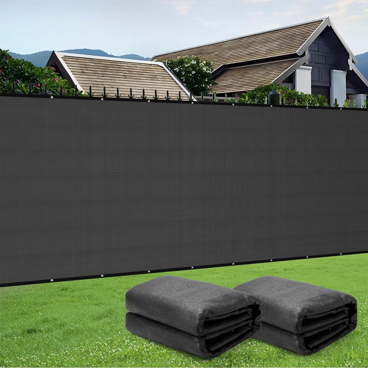 THMINS Double-Pack Privacy Fence Screen - 180 GSM Heavy-Duty Mesh for Ultimate Privacy! 