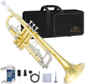 ALLSET Bb Standard Trumpet for Beginners with Pro Sound