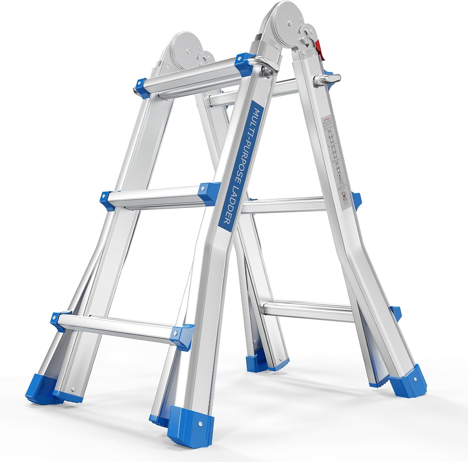 LUISLADDERS 3 Step Telescoping Ladder for Home & Outdoor Use
