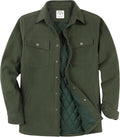 Mens Flannel Shacket Lightweight Jacket for Men - Warm Lined Overshirt