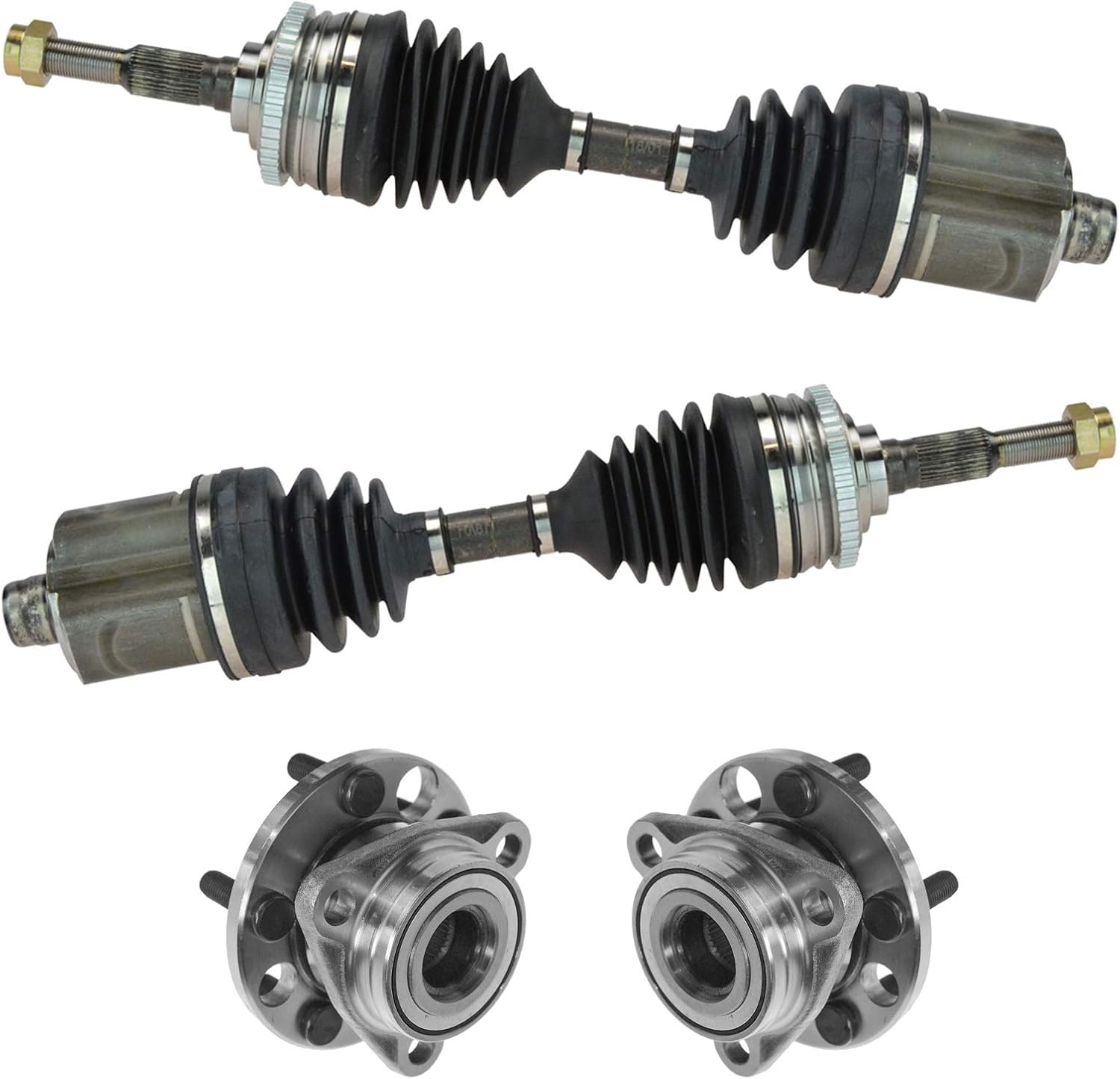 TRQ Front Drivetrain Kit CV Axle Shaft Assembly for Cavalier