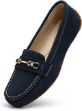 Women's Comfortable Lightweight Suede Loafers - Cushioned Slip-Ons