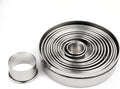 O'Creme Round Stainless Steel Pastry Cookie Cutter Set of 12 - Durable