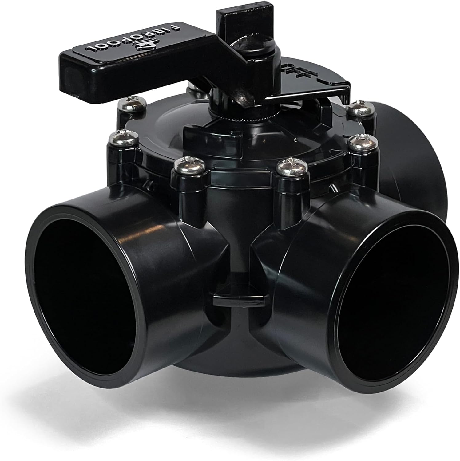 FibroPool Swimming Pool Diverter Valve - 2 Inch 3 Way Positive Seal