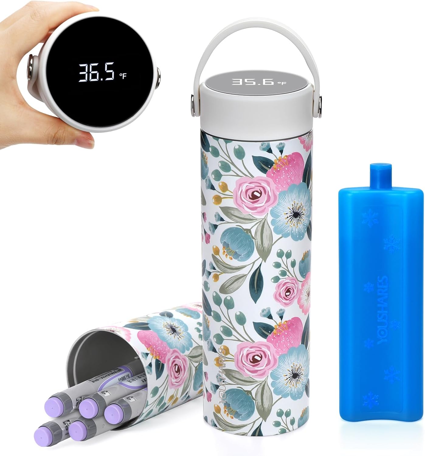 YOUSHARES Insulin Cooler Travel Case for Diabetic Supplies