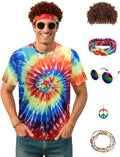 Hippie Costume for Men 60s 70s Outfits Accessories Set