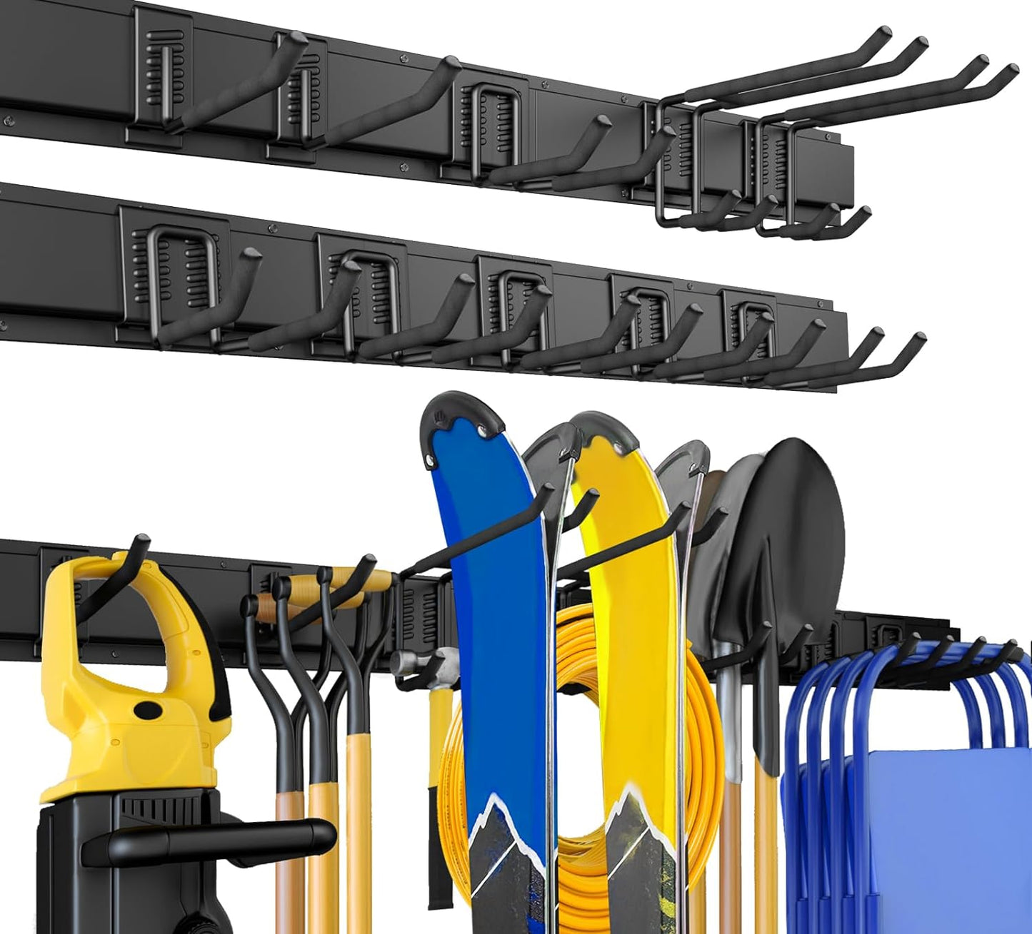 64 Inches Garage Storage Organizer with Adjustable Metal Hooks