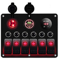 MKING 6 Gang Marine Switch Panel - Waterproof Rocker Switches
