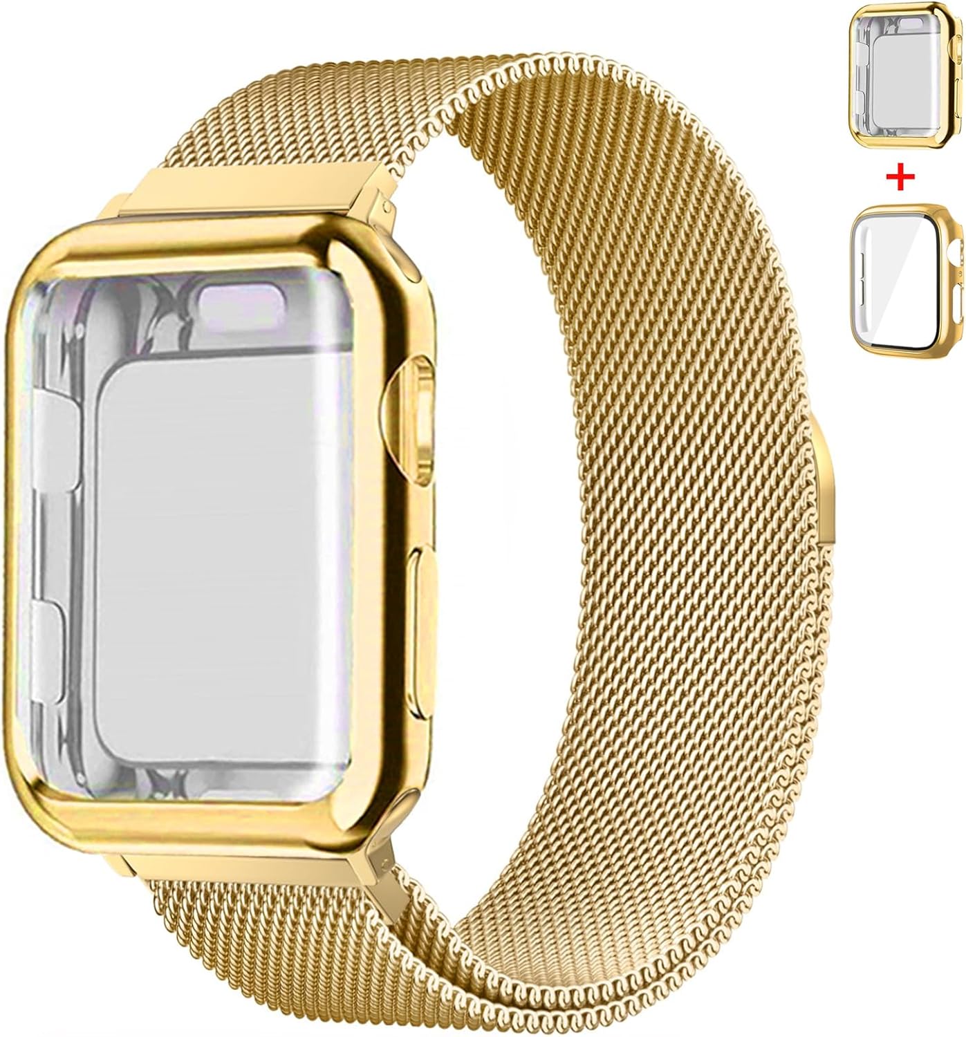 Stylish Magnetic Apple Watch Band + Case Combo