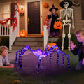 Prismatic Iridescent Spider Halloween Light, 3FT Pre-lit Scary Spider