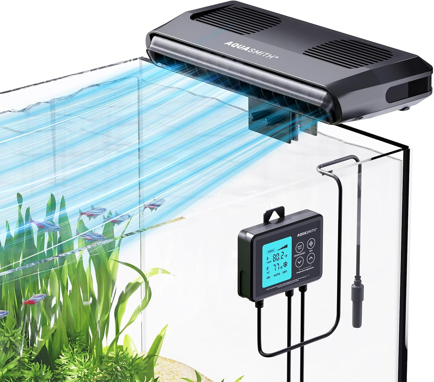 Aquarium Chiller Fan for Axolotl and Coral Tanks - Efficient Cooling