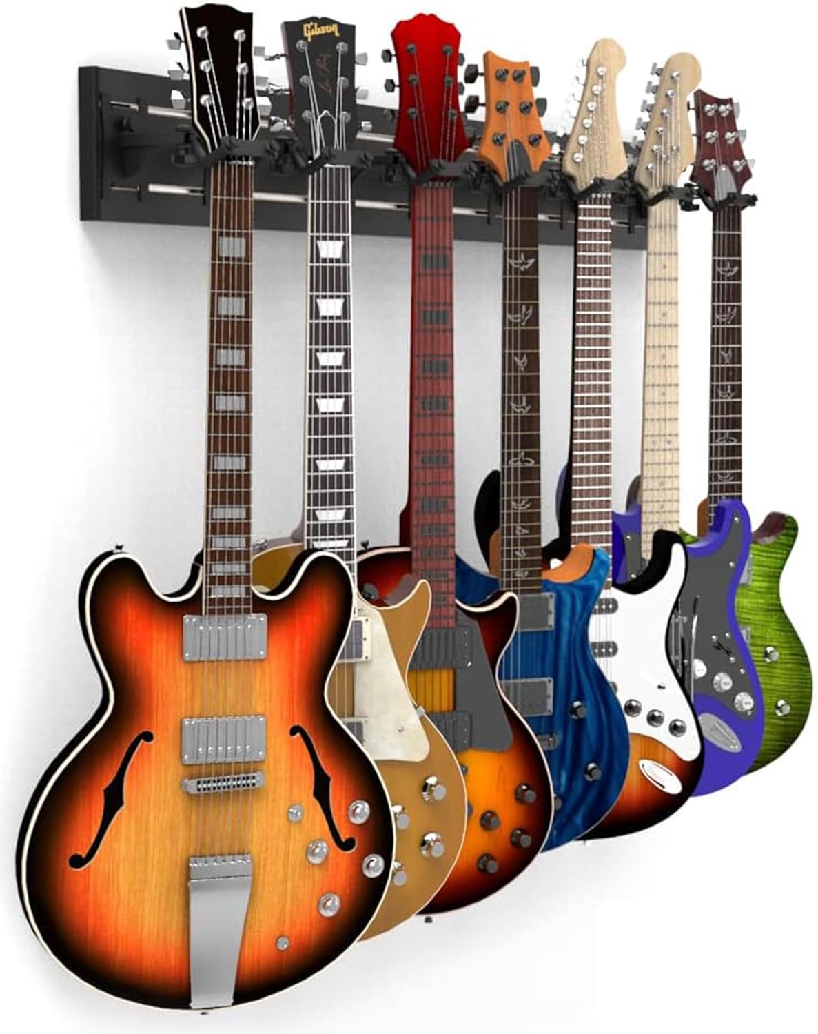 DLDirect 7 Guitar Wall Mount - Secure Locking System