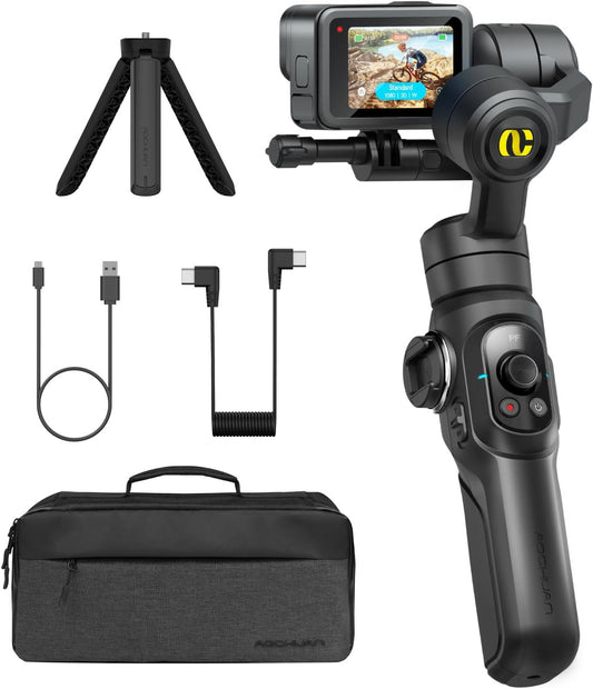 360 Rotate Handheld Gimbal for GoPro - Stable Shots!