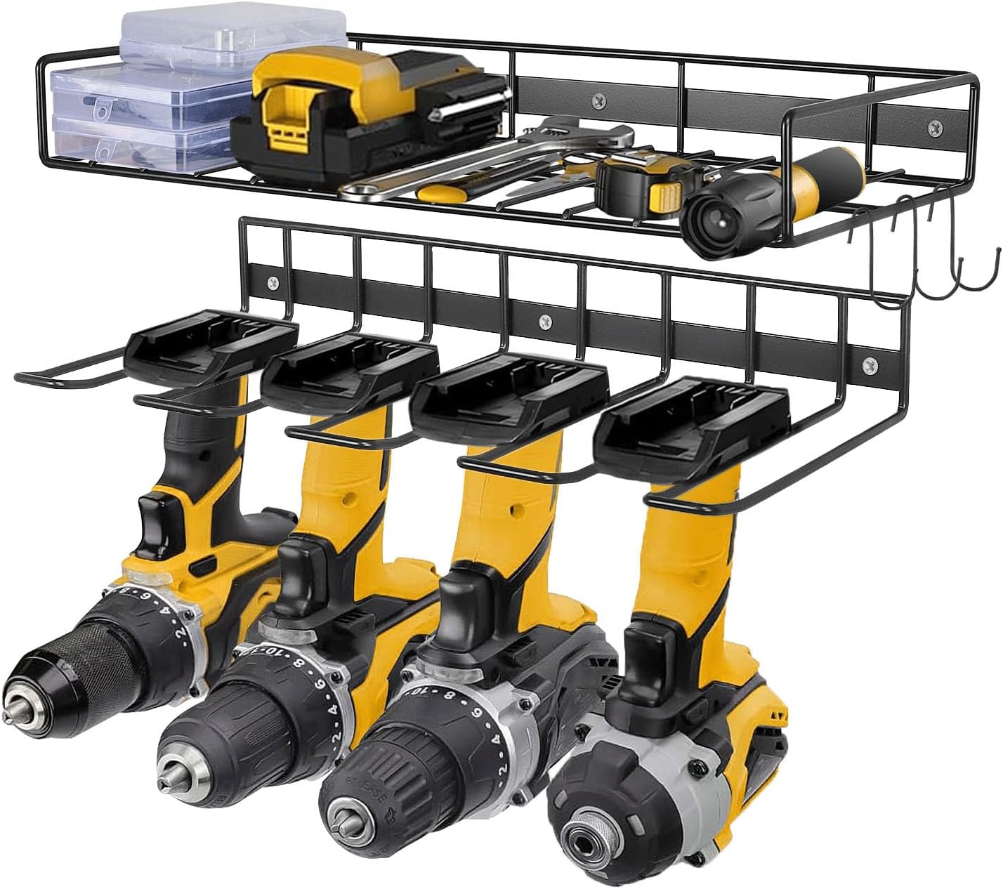 Sturdy Metal Floating Tool Rack - 2 Pack