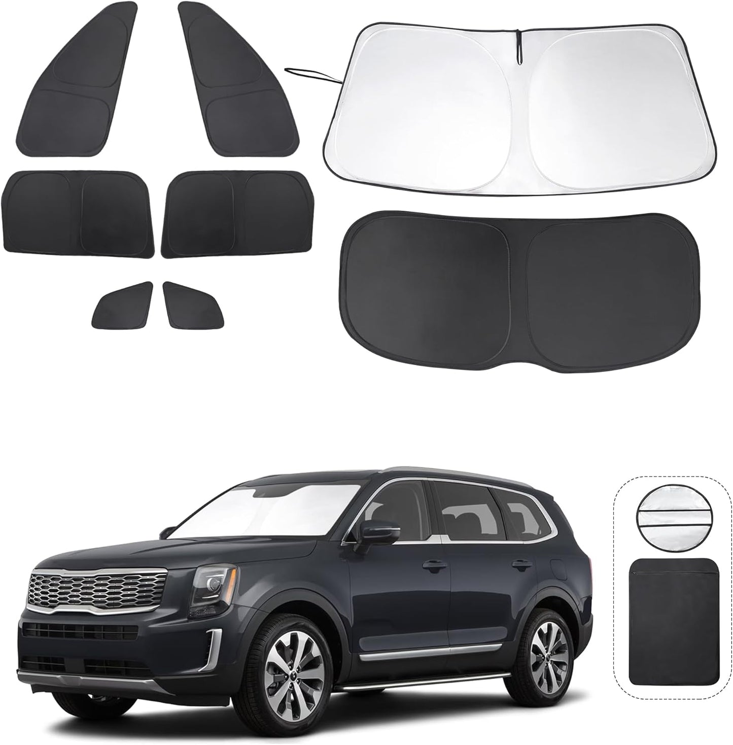 Custom Fit TINGLU Window Shades for Kia Telluride 2020-2025