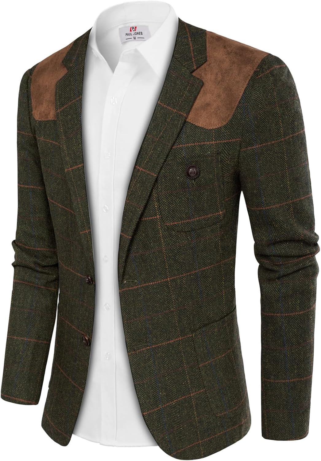 Stylish Herringbone Tweed Blazer for Men by PJ PAUL JONES