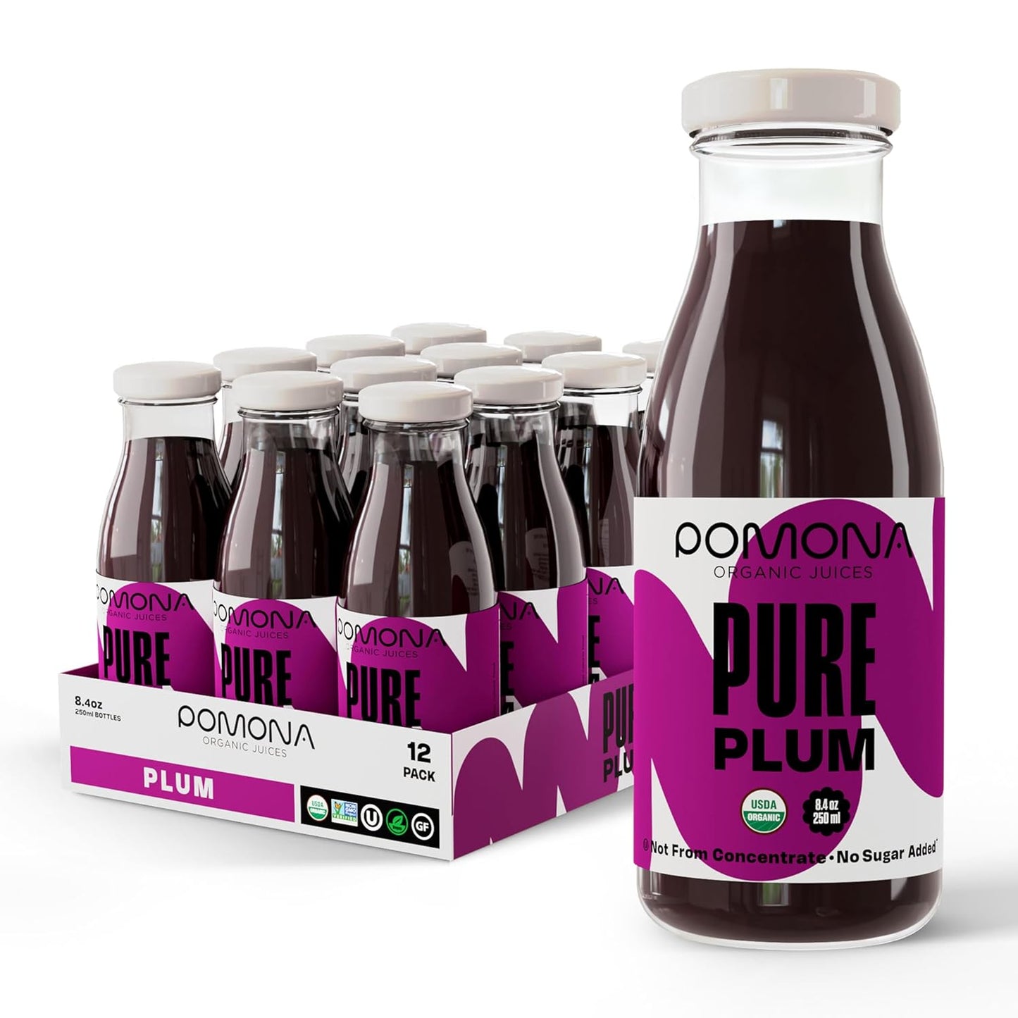 Pomona Organic Plum Juice - Pure Cold Pressed Plum Goodness