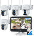 Security Camera System Outdoor Wireless 6MP Dual Lens - 12.5in Monitor