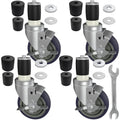 MySit 4 in Work Table Caster Wheels for Commercial Kitchen Prep Tables