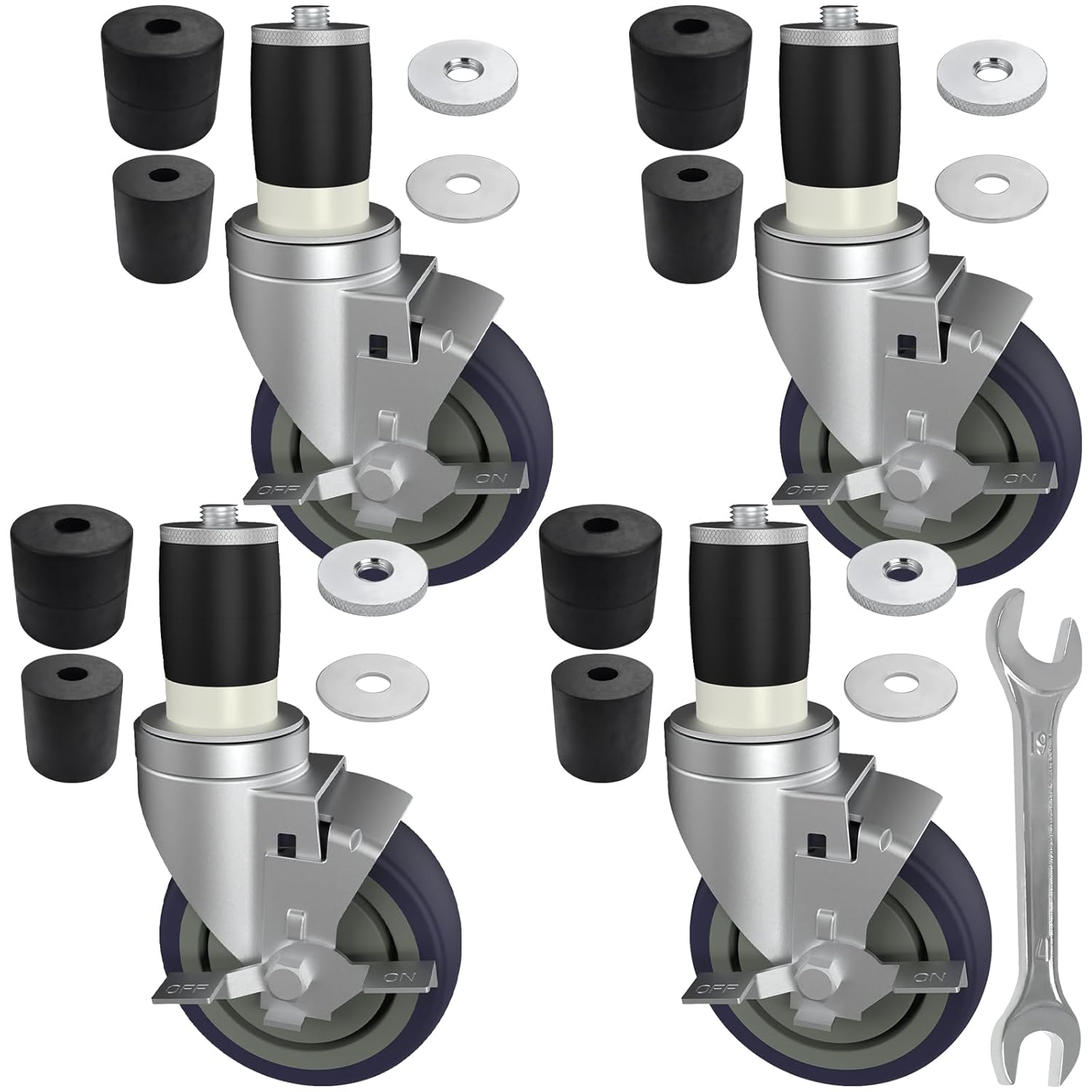 4 Inch Work Table Caster Wheels for Kitchen Prep Tables