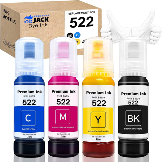Epson T522 Refill Ink Kit - Vibrant Ink for Supertank Printers