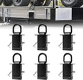 Stake Pocket D Ring Tie Downs - Heavy Duty 6 Set with Gloves
