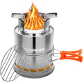 Portable Stainless Steel Wood Burning Camping Stove for Outdoors