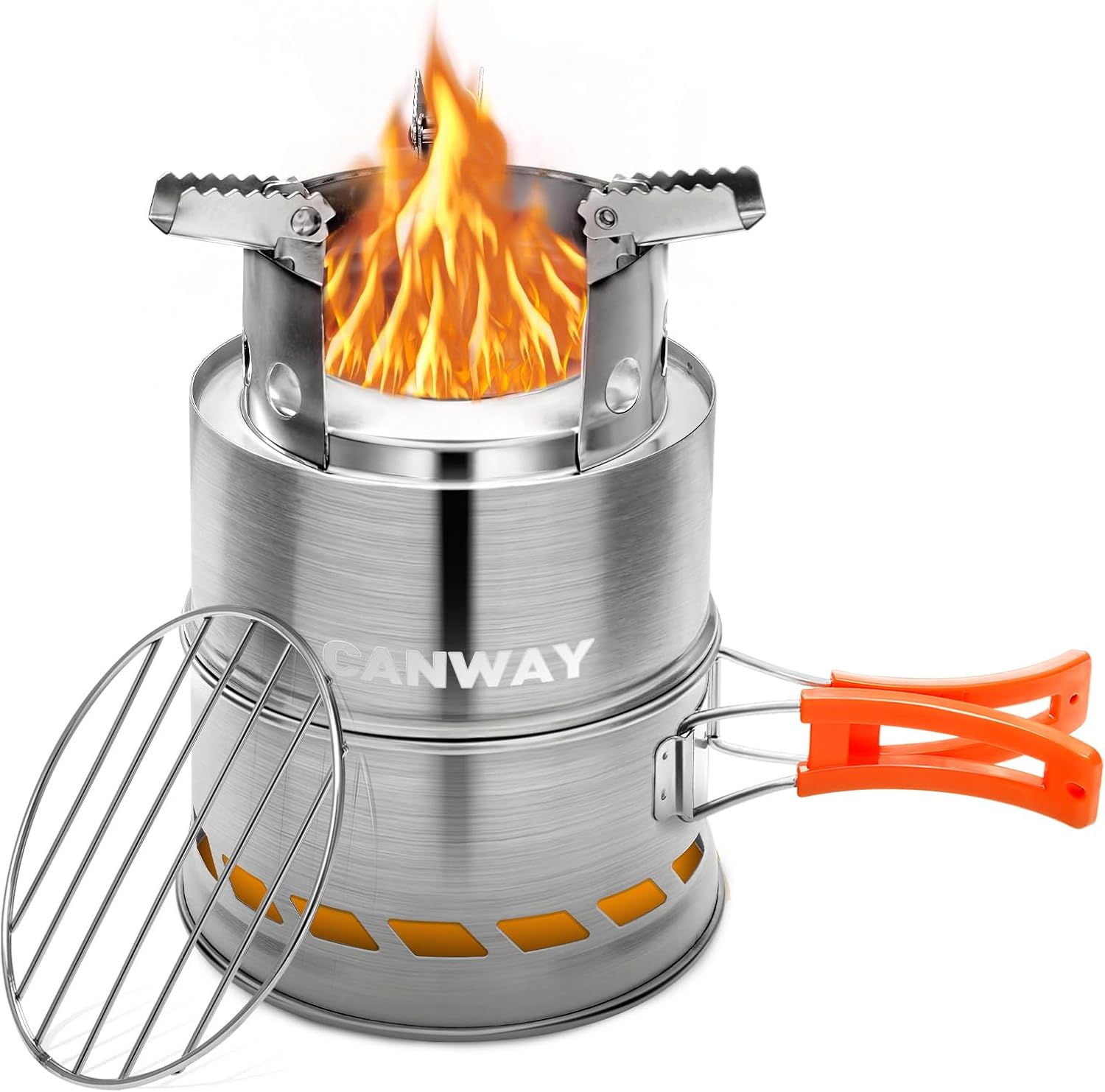 Portable Stainless Steel Wood Burning Camping Stove for Outdoors