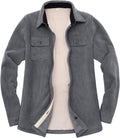 ThCreasa Womens Sherpa Fleece Lined Flannel Shirt Jacket Warm