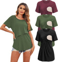 Ekouaer Women's Maternity Tops for Nursing and Pregnancy Comfort