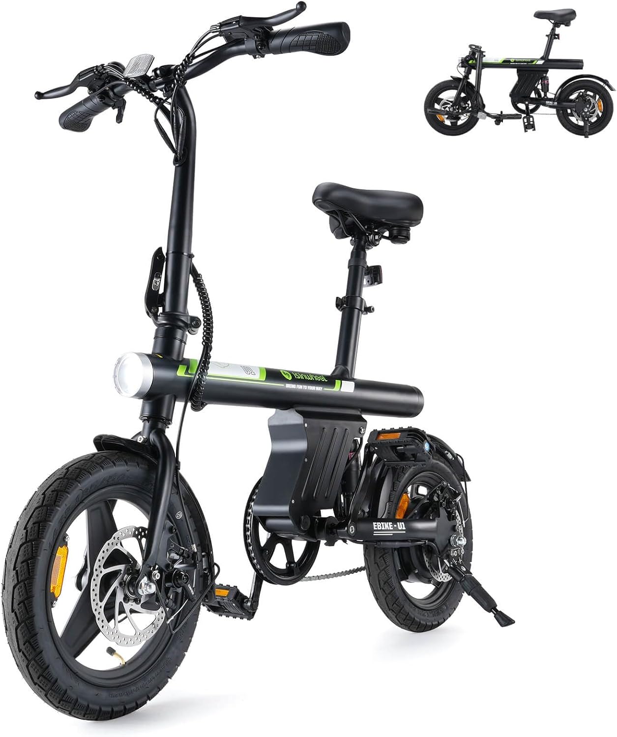 isinwheel Electric Bike for Adults with Smart Uphill Feature