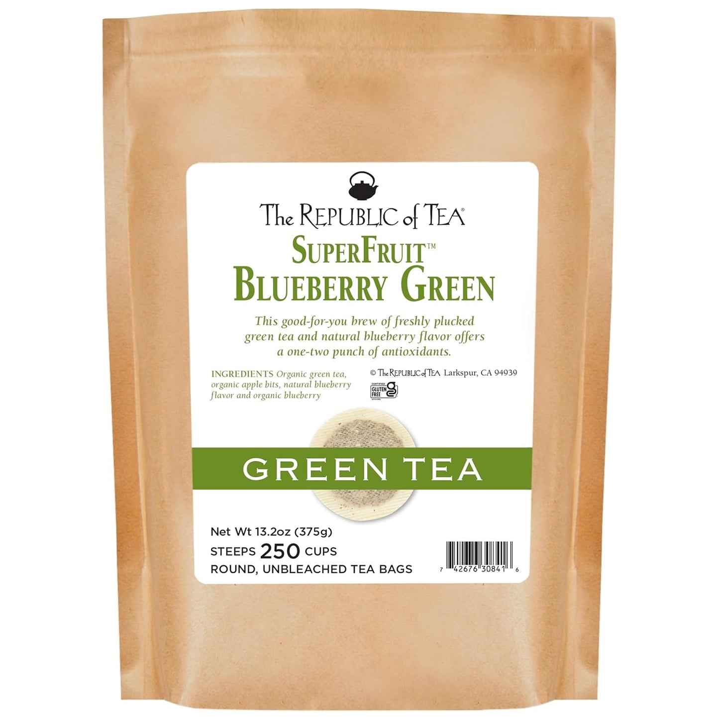 Blueberry Green Superfruit Tea - 250 Tea Bags for Health