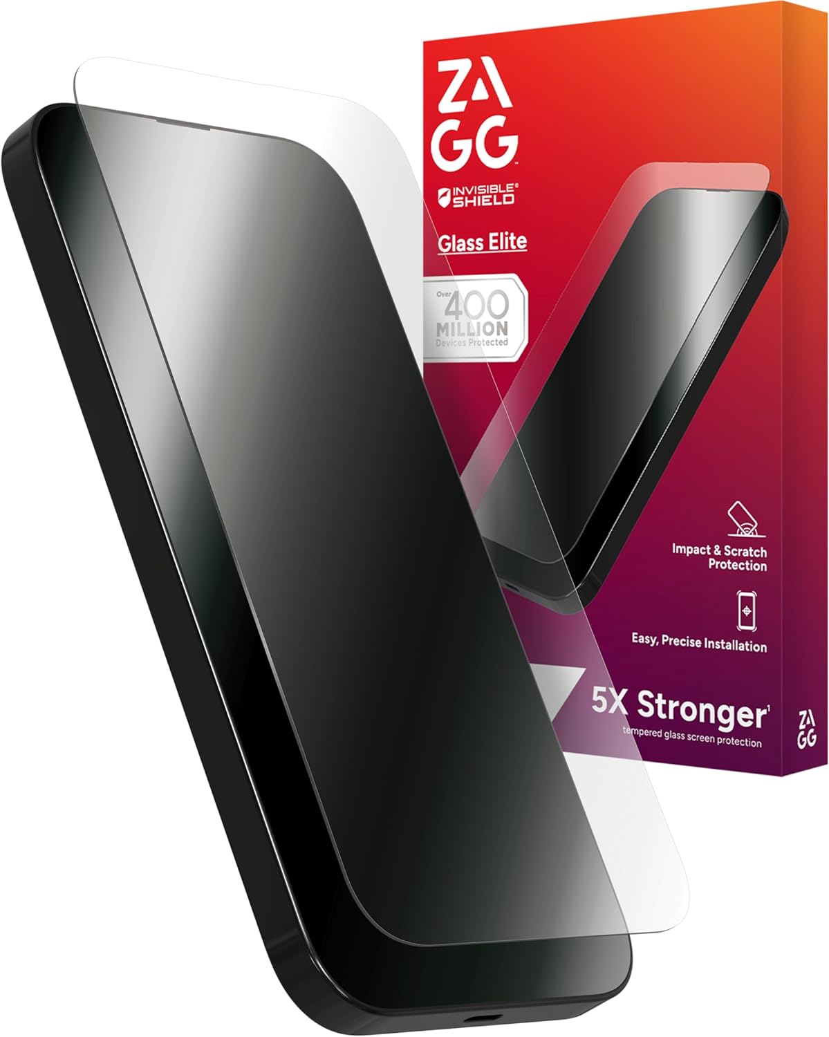 ZAGG Glass Elite Screen Protector for iPhone 16 - 5X Stronger
